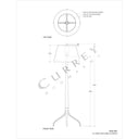 Currey & Company 8000-0087 Circus 1 Light Floor Lamp in Natural/Wood/Brushed Brass 5