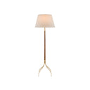 Currey & Company 8000-0087 Circus 1 Light Floor Lamp in Natural/Wood/Brushed Brass 1
