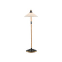 Currey & Company 8000-0088 Lisbon 1 Light Floor Lamp in Natural/Rattan/New Brass/Satin Black 4