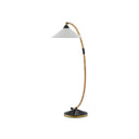 Currey & Company 8000-0088 Lisbon 1 Light Floor Lamp in Natural/Rattan/New Brass/Satin Black 5
