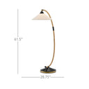 Currey & Company 8000-0088 Lisbon 1 Light Floor Lamp in Natural/Rattan/New Brass/Satin Black 6