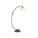 Currey & Company 8000-0088 Lisbon 1 Light Floor Lamp in Natural/Rattan/New Brass/Satin Black 1