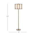Currey & Company 8000-0090 Daze Floor Lamp in Antique Brass/White 4