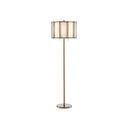 Currey & Company 8000-0090 Daze Floor Lamp in Antique Brass/White 1