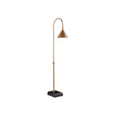 Currey & Company 8000-0094 Vision 1 Light Floor Lamp in Vintage Brass/Black 3