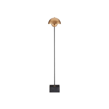 Currey & Company 8000-0095 La Rue 1 Light Floor Lamp in Brushed Brass/Black 1
