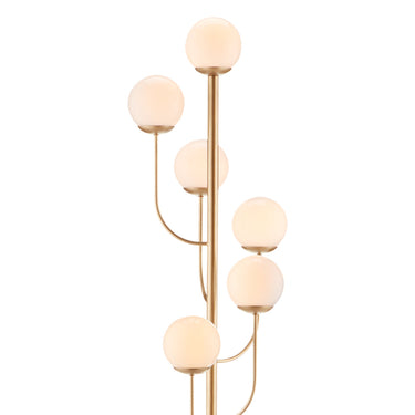 Currey & Company 8000-0097 Farnsworth 6 Light Floor Lamp in Brass 2
