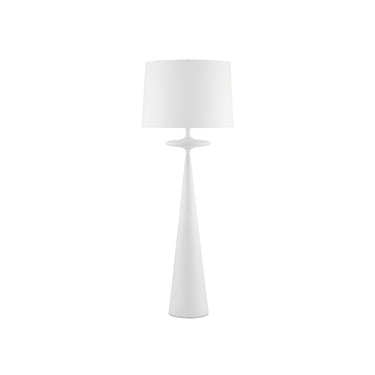 Currey & Company 8000-0104 Giacomo 1 Light Floor Lamp in Gesso White 3