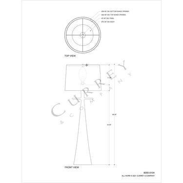 Currey & Company 8000-0104 Giacomo 1 Light Floor Lamp in Gesso White 6