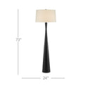 Currey & Company 8000-0105 Montenegro 1 Light Floor Lamp in Matte Black 5