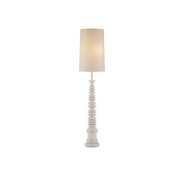 Currey & Company 8000-0112 Malayan 2 Light Floor Lamp in Whitewash 1