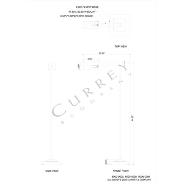 Currey & Company 8000 Ruxley Floor Lamp 8