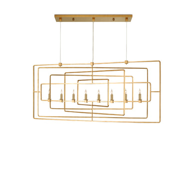 Currey & Company 9-C5 Metro Rectangular 8 Light Chandelier 4