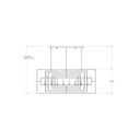 Currey & Company 9-C5 Metro Rectangular 8 Light Chandelier 5