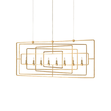 Currey & Company 9-C5 Metro Rectangular 8 Light Chandelier 1