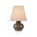 Currey & Company 9" Piccolo Pistachio Mini Table Lamp 8