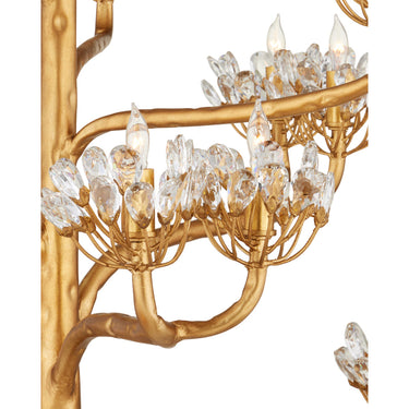 Currey & Company 9000-0 Agave Americana 22 Light Chandelier Dark Contemporary Gold Leaf 2