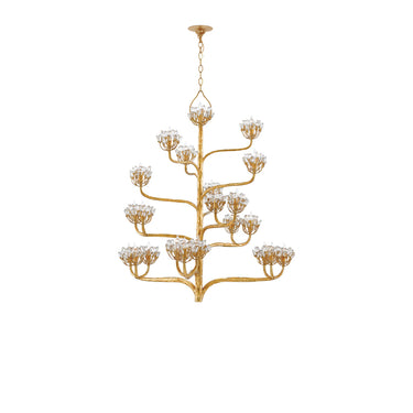Currey & Company 9000-0 Agave Americana 22 Light Chandelier Dark Contemporary Gold Leaf 6