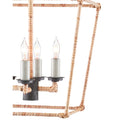 Currey & Company 9000-0-C1 Denison Rattan 4 Light Lantern in Mole Black/Natural Rattan 12