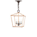 Currey & Company 9000-0-C1 Denison Rattan 4 Light Lantern in Mole Black/Natural Rattan 13