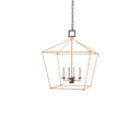 Currey & Company 9000-0-C1 Denison Rattan 4 Light Lantern in Mole Black/Natural Rattan 6