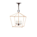 Currey & Company 9000-0-C1 Denison Rattan 4 Light Lantern in Mole Black/Natural Rattan 8