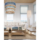 Currey & Company 9000-0-C10 St. Barts 7 Light Chandelier in Sugar White/Mist Blue/Demin Blue/Natural Rope 4