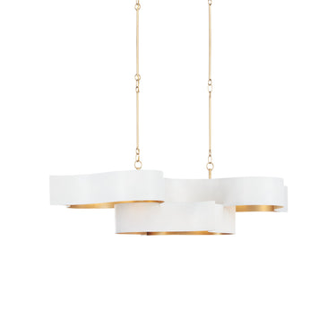 Currey & Company 9000-0-C12 Grand Lotus Oval 6 Light Chandelier 18