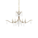 Currey & Company 9000-0-C4 Marshallia 6 Light Chandelier in Rustic Gold/Faux Rock Crystal 7