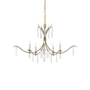Currey & Company 9000-0-C4 Marshallia 6 Light Chandelier in Rustic Gold/Faux Rock Crystal 9