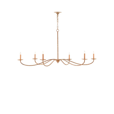 Currey & Company 9000-0-C7 Saxon Rattan 6 Light Chandelier 4