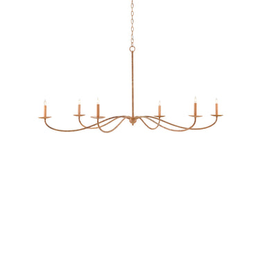 Currey & Company 9000-0-C7 Saxon Rattan 6 Light Chandelier 1