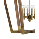 Currey & Company 9000-00-C3 Bastian 6 Light Lantern in Chestnut/Brass 2