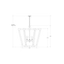 Currey & Company 9000-00-C3 Bastian 6 Light Lantern in Chestnut/Brass 5