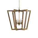 Currey & Company 9000-00-C3 Bastian 6 Light Lantern in Chestnut/Brass 1