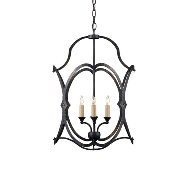 Currey & Company 9000-00 Charisma 4 Light Lantern in French Black 3