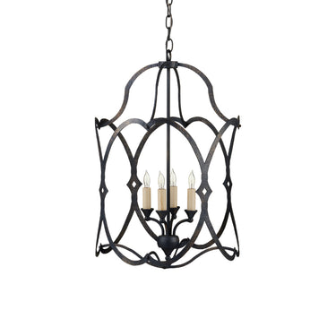 Currey & Company 9000-00 Charisma 4 Light Lantern in French Black 4