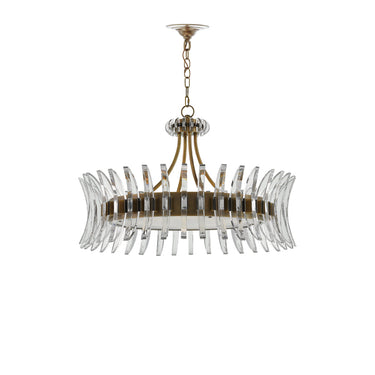Currey & Company 9000-0014 Coquette 8 Light Chandelier in Antique Brass 4