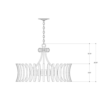 Currey & Company 9000-0014 Coquette 8 Light Chandelier in Antique Brass 5