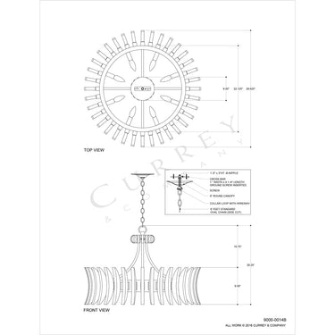 Currey & Company 9000-0014 Coquette 8 Light Chandelier in Antique Brass 6