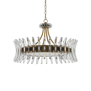 Currey & Company 9000-0014 Coquette 8 Light Chandelier in Antique Brass 1