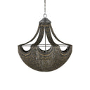 Currey & Company 9000-0018 Eduardo 6 Light Chandelier in Natural Iron/Brass 6