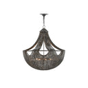 Currey & Company 9000-0018 Eduardo 6 Light Chandelier in Natural Iron/Brass 7