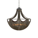 Currey & Company 9000-0018 Eduardo 6 Light Chandelier in Natural Iron/Brass 1