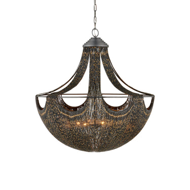 Currey & Company 9000-0018 Eduardo 6 Light Chandelier in Natural Iron/Brass 1