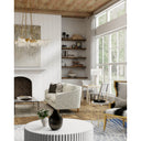 Currey & Company 9000-0040 Forest 10 Light Chandelier in Washed Lucerne Gold/Natural 8