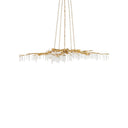 Currey & Company 9000-0040 Forest 10 Light Chandelier in Washed Lucerne Gold/Natural 1