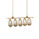 Currey & Company 9000-0054 Maximus 5 Light Chandelier in Washed Gold Leaf 3