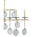 Currey & Company 9000-0060 Sethos Rectangular 8 Light Chandelier in Silver Granello 2
