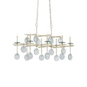 Currey & Company 9000-0060 Sethos Rectangular 8 Light Chandelier in Silver Granello 3